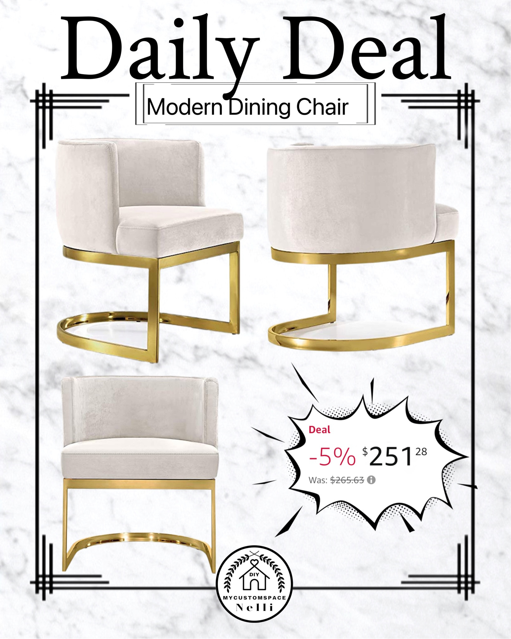 Modern Dining Chair. 

Sale. Dining room. Home decor. Accent chair.

#LTKhome #LTKFind #LTKsalealert