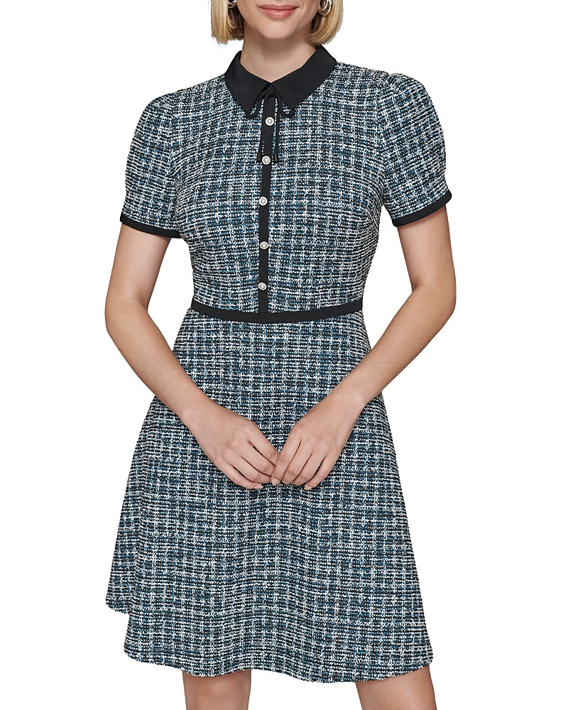 Karl Lagerfeld Paris Tweed A Line Dress | Bloomingdale's (US)