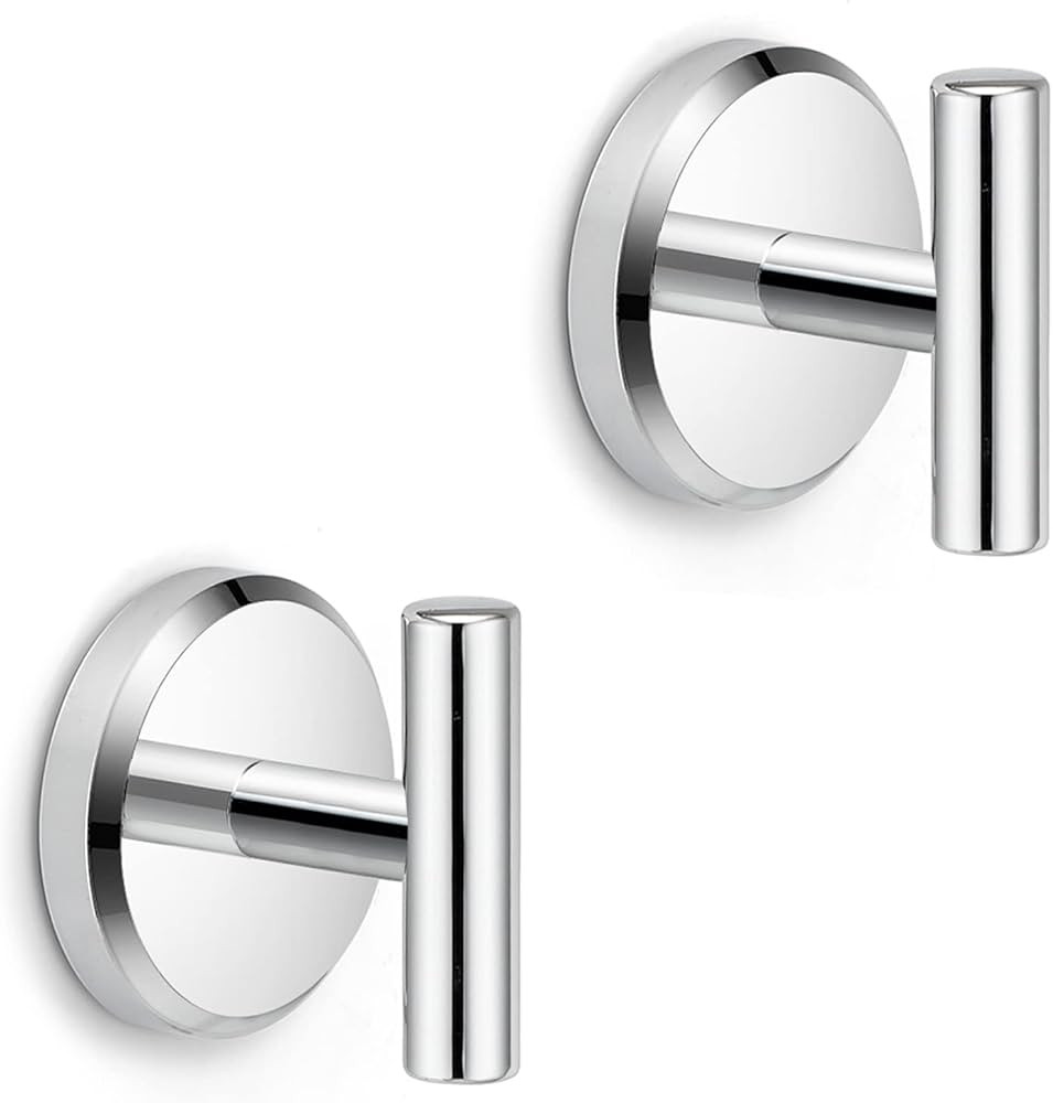 HOME SO Suction Cup Hooks T Shape for Shower, Bathroom, Kitchen, Glass Door, Mirror, Tile – Loo... | Amazon (US)