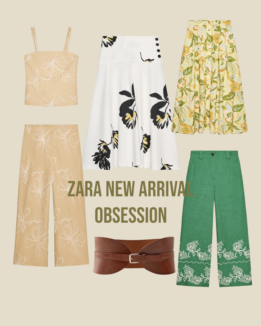 Zara New Arrival Obsession. Need those green linen pants and that black and white cotton skirt ASAP. 

#LTKSummerEdit #LTKFindsUnder100