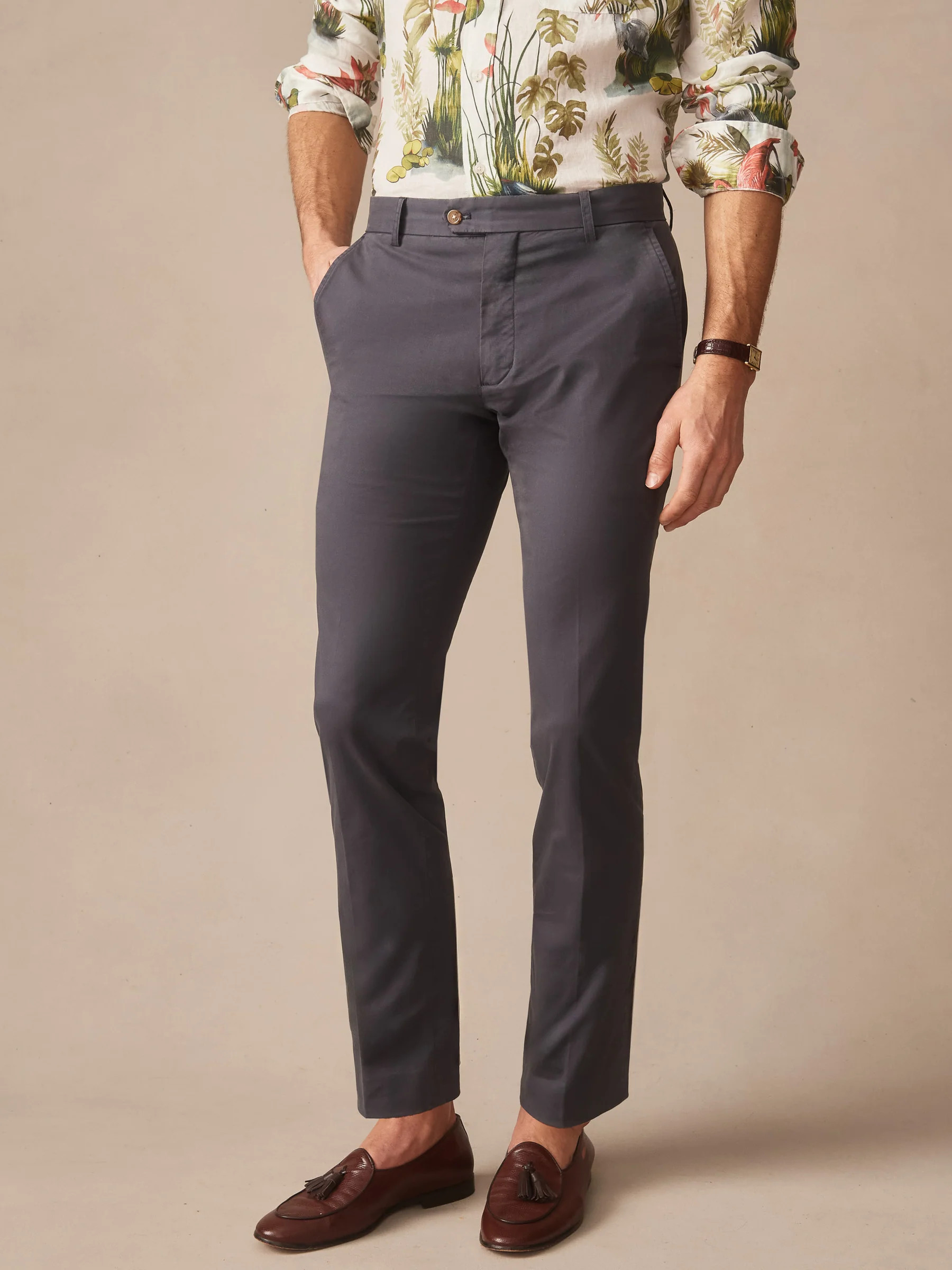 Washed_Black Solid Madison Pants | Men's Pants | J.McLaughlin | J.McLaughlin