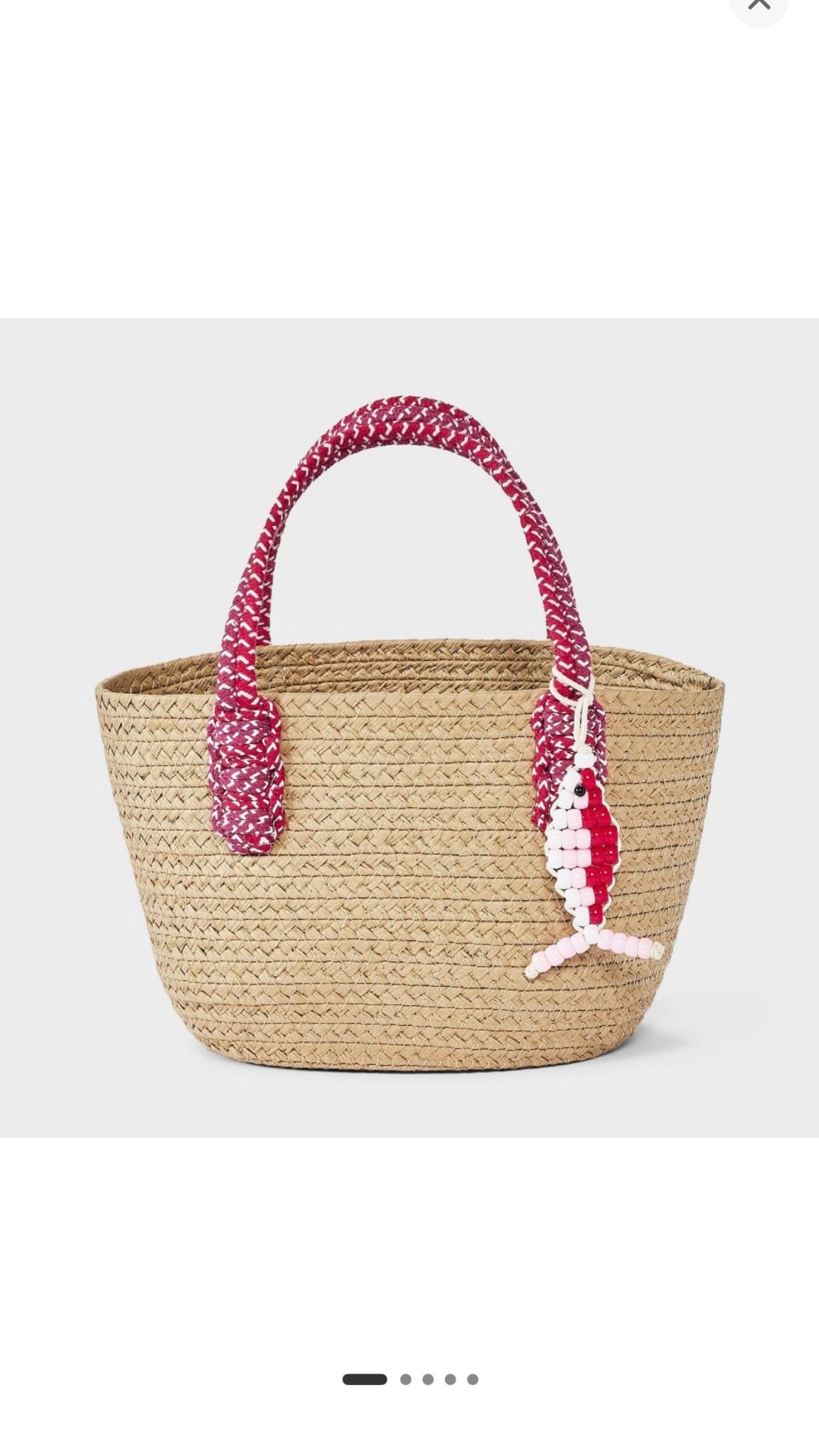 cute raffia bag w charm!