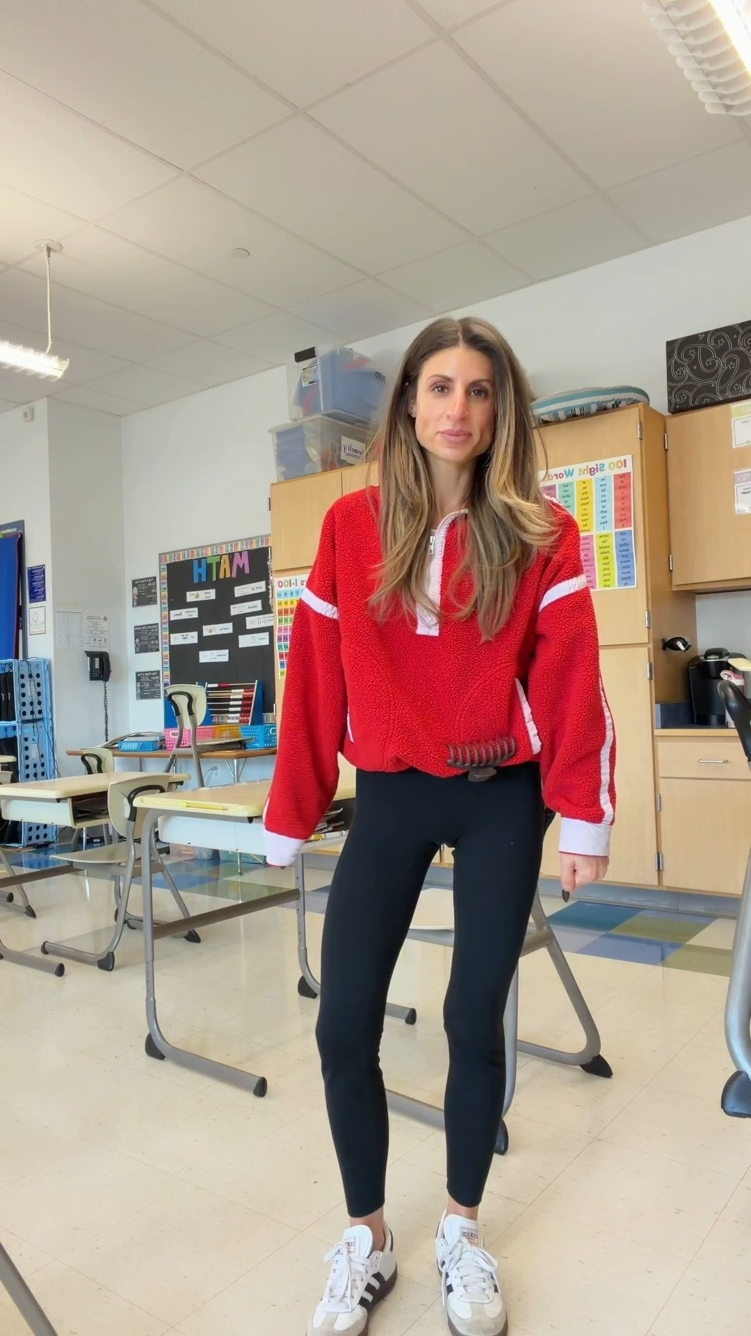 Easy, comfy, and still cute 🤍 This is my go-to casual outfit for busy days — buttery soft black leggings paired with a cozy red pullover and classic sneakers. Perfect for running around, errands, or a long day on your feet while still feeling put together. 

#LTKunder100 #LTKstyletip #casualoutfit #everydayoutfit #leggingsoutfit #momstyle #athleisurewear #comfortablefashion #cozyoutfit #sneakerstyle #wardrobebasics #affordablefashion #weekendstyle

#LTKActive #LTKValentine #LTKootd