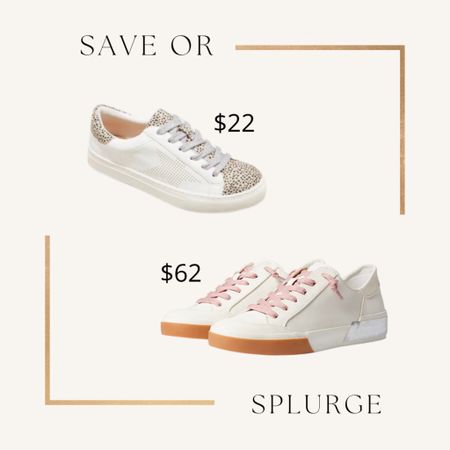 Simple white sneakers. Save on this golden goose look alike at $22. Or splurge on this Dolce Vita cutie at $62. Both great choices! 

#LTKunder50 #LTKsalealert #LTKshoecrush