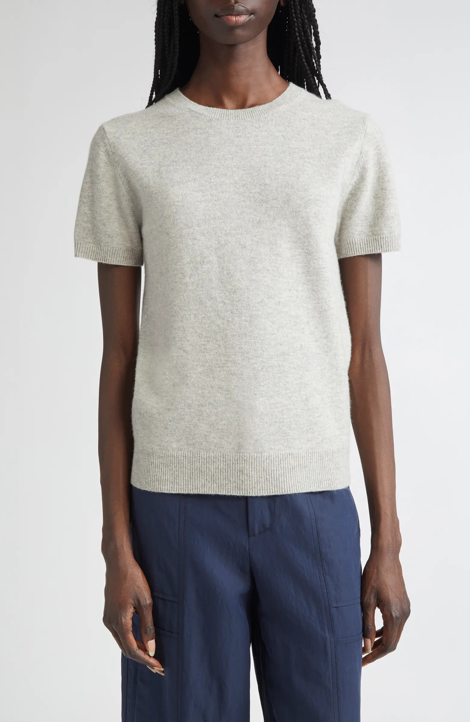 Short Sleeve Wool & Cashmere Sweater | Nordstrom
