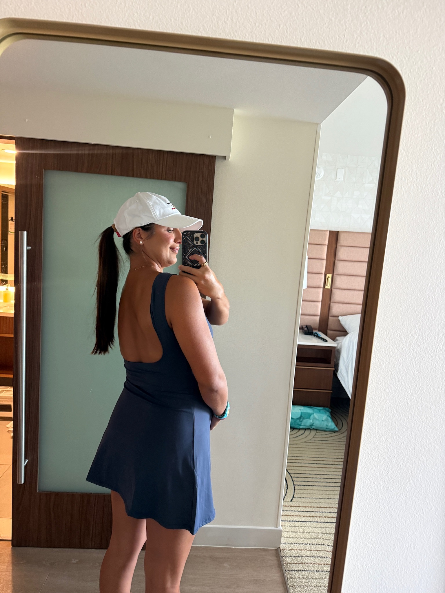 Love the back on this tennis dress!

Activewear, travel activewear, tennis dress, bump friendly tennis dress, Disney, Disney travel, Disney outfits, Disney trip, Disney outfits, boy mom, grace white
