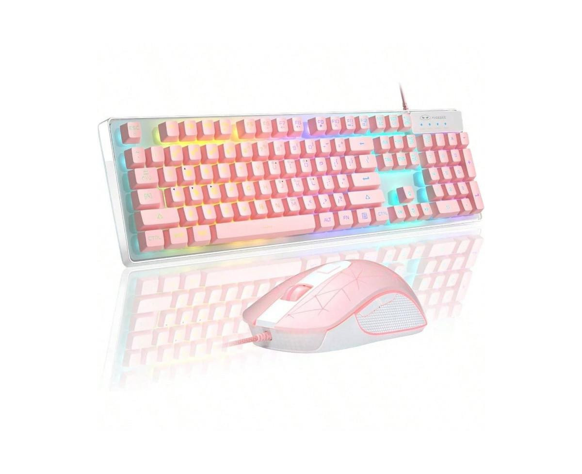 Gaming Keyboard And Mouse Combo - Rgb Backlit Keyboard With 104 Key PCLaptop, Pink | Macy's