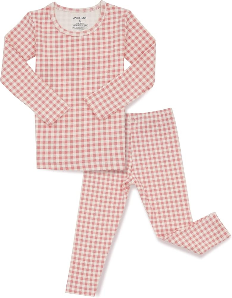 AVAUMA Baby Boys Girls Pajama Set 6M-7T Kids Cute Toddler Snug fit Pattern Design Pjs Cotton Slee... | Amazon (US)