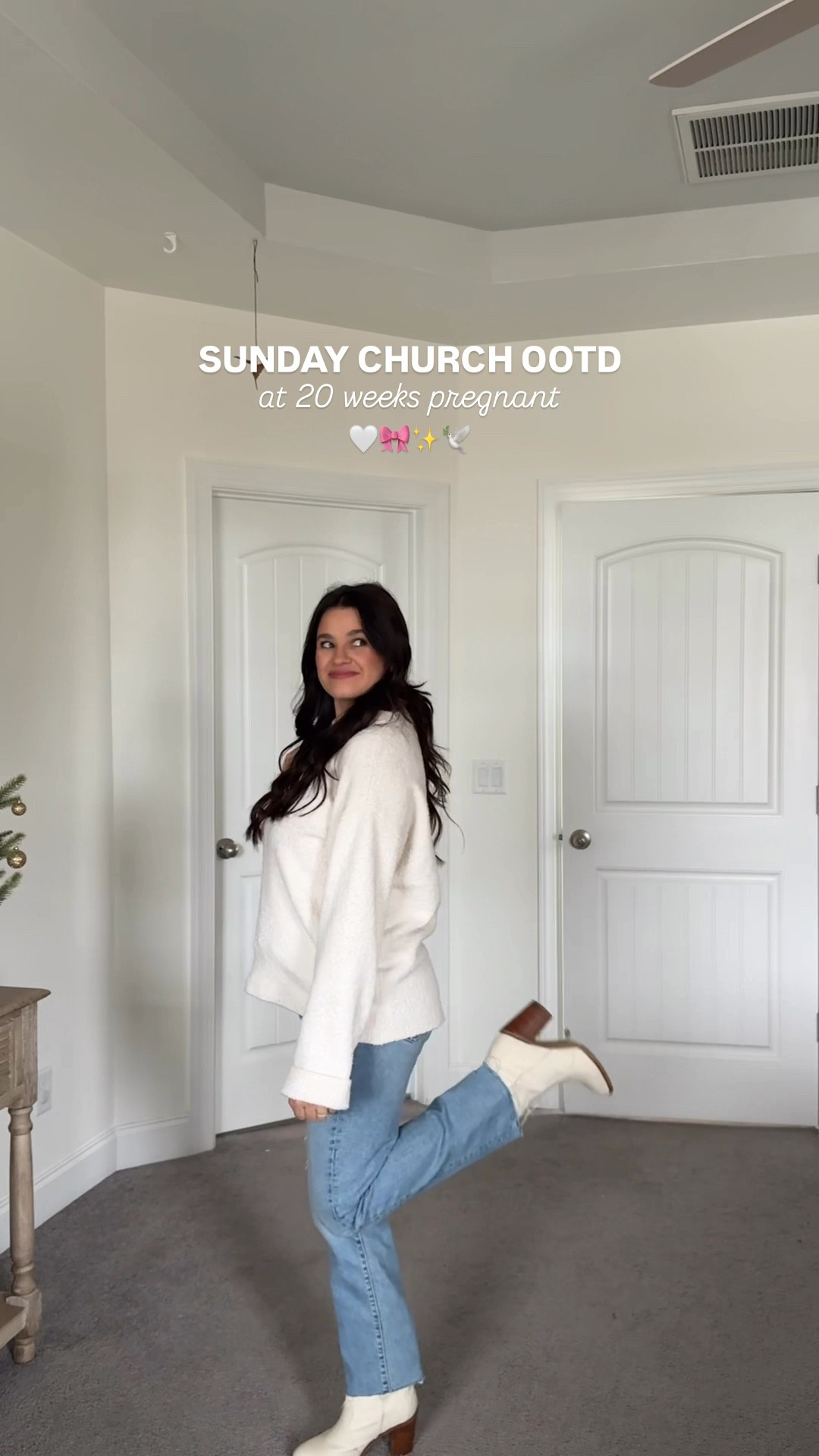 What I wore at 20 weeks pregnant 🤍🎀✨🕊️

#LTKbump #LTKstyletip #LTKfindsunder50