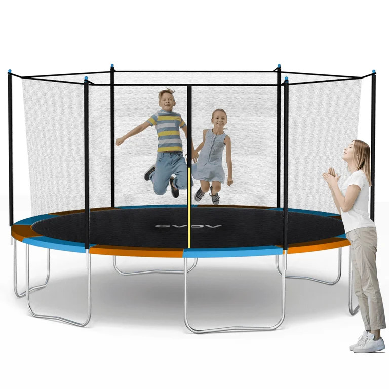 GVDV Trampolín para Exteriores Trampolín Recreativo para Patio Trasero de 14' con Recinto para ... | Walmart (US)