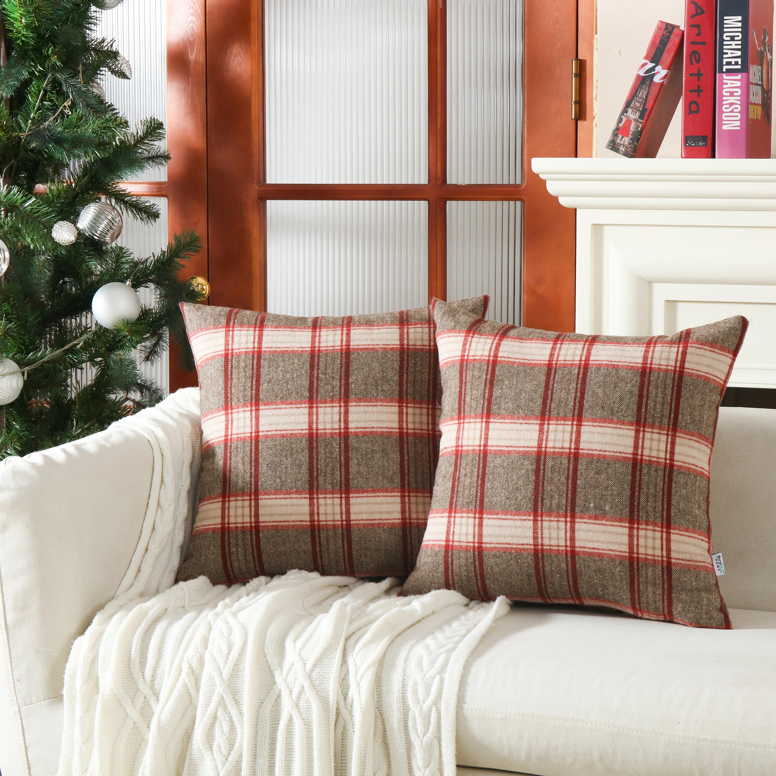 Retro Plaid Wool Throw Pillow Covers (Set of 2) | Wayfair North America