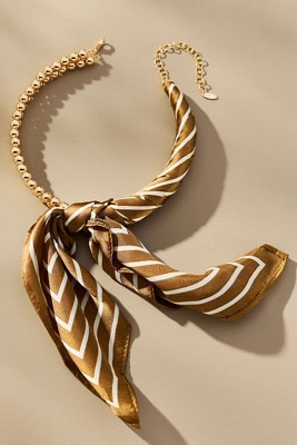 Beaded Silk Scarf Collar Necklace | Anthropologie (US)