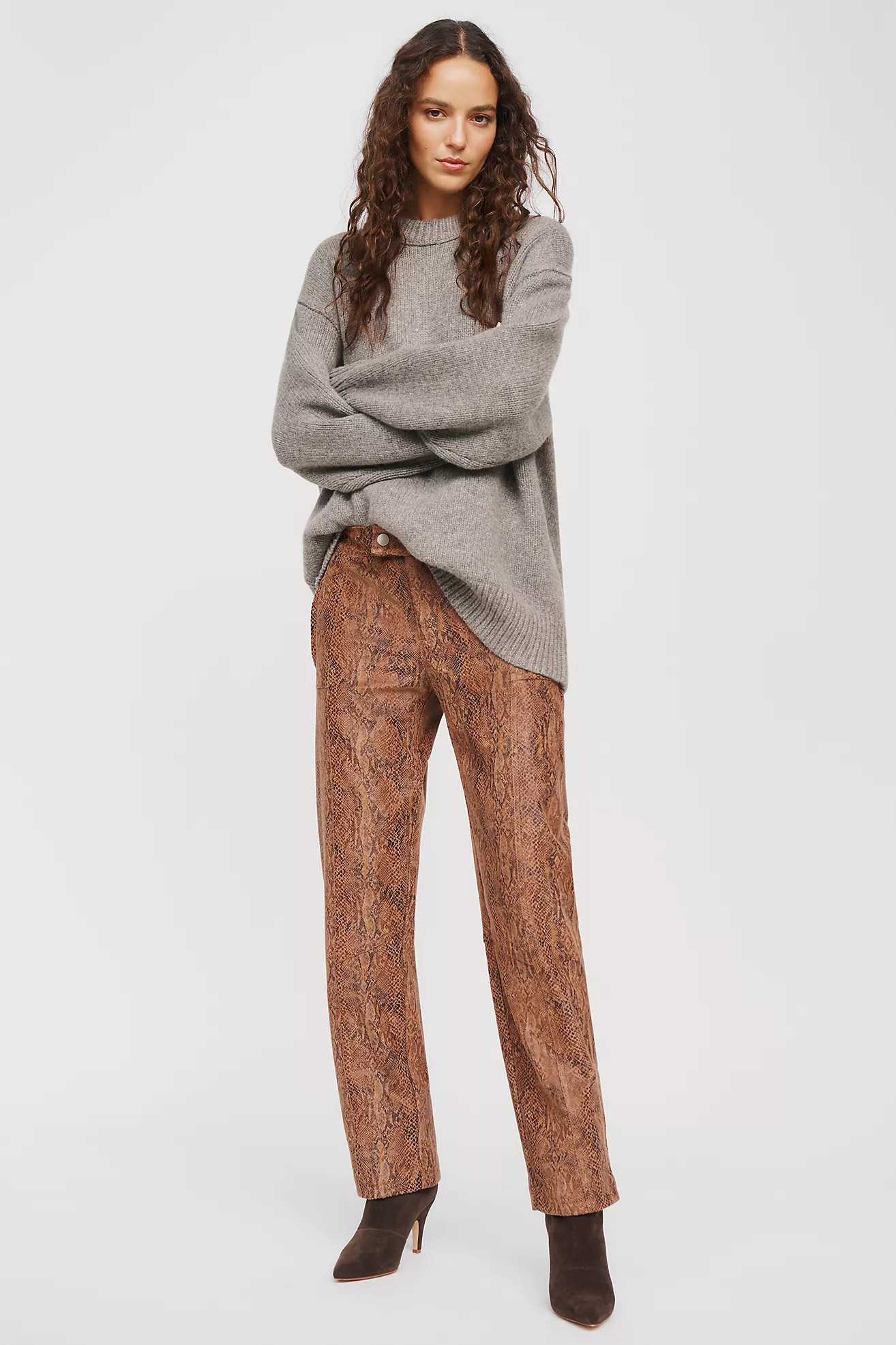 By Anthropologie Snake Print Modern Taper Pants | Anthropologie (US)
