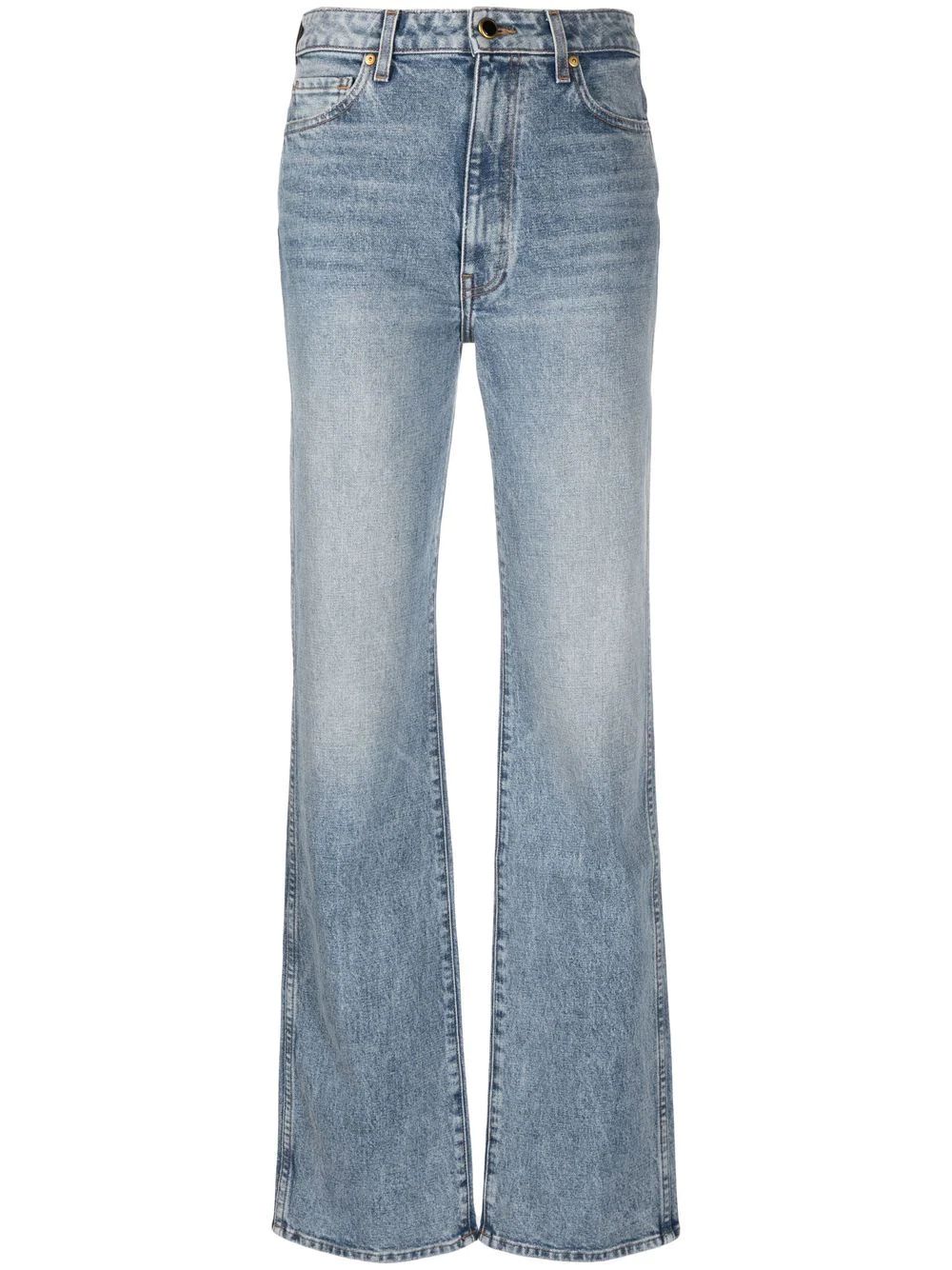 jeans rectos con tiro alto | Farfetch Global