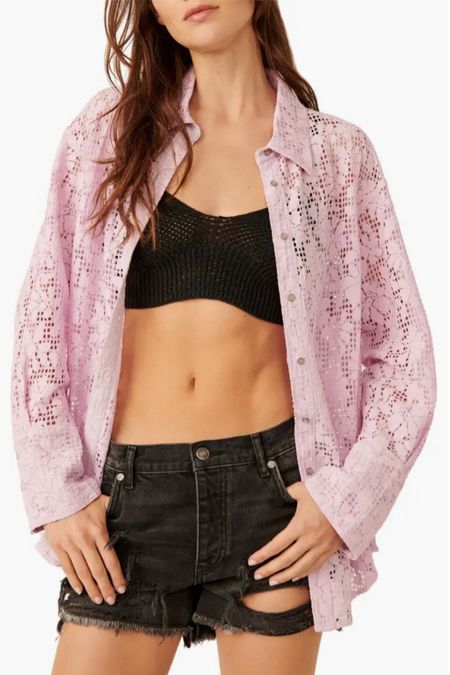 Free People In Your Dreams Lace Button-Up Shirt
Free People
Current Price $64.97 
From $148
(Up to 56% off)

#LTKSaleAlert #LTKFindsUnder100