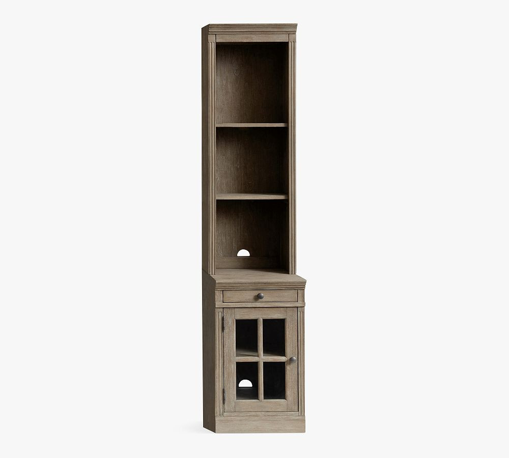 Livingston Narrow Bookcase with Cabinet (17.5") | Pottery Barn (US)