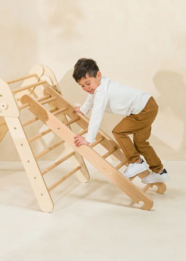 Montessori Climber Ladder - NATURAL WOOD | Coco Village