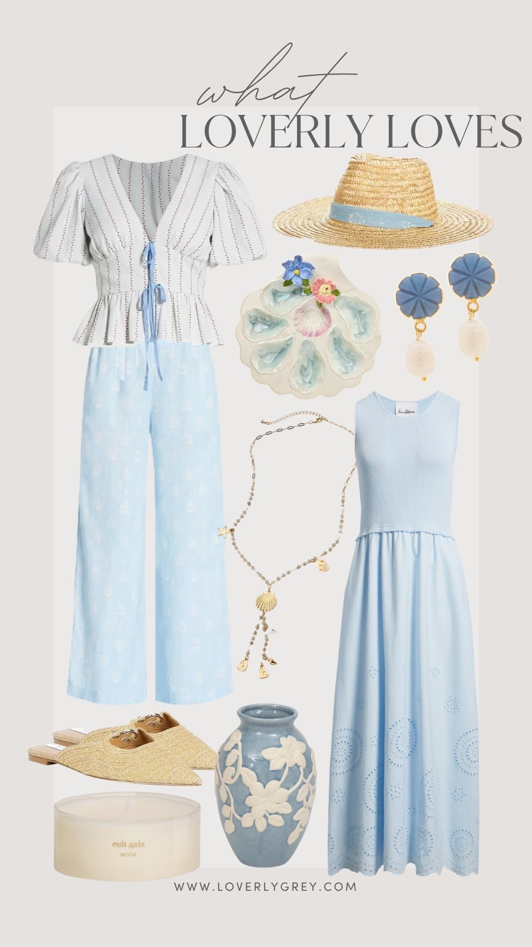 I’m obsessed with these blue and white pieces! This pale blue color palette is so coastal chic. So fun and unique additions for your home and wardrobe. 

Loverly grey, cornflower blue, pale blue pattern pants, floral tie front top, shell jewelry, coastal home decor, tj maxx

#LTKHome #LTKSeasonal #LTKTravel