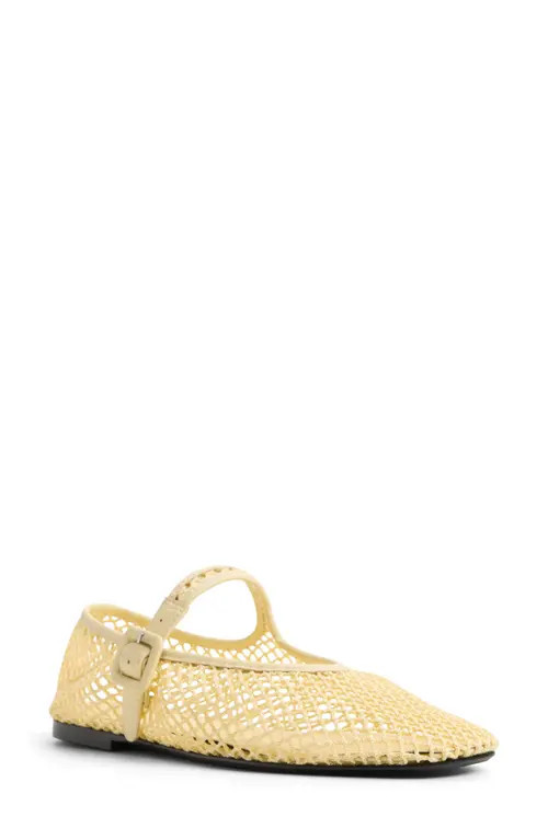 ALDO Alisse Mesh Ballet Flat in Light Yellow at Nordstrom, Size 6.5 | Nordstrom