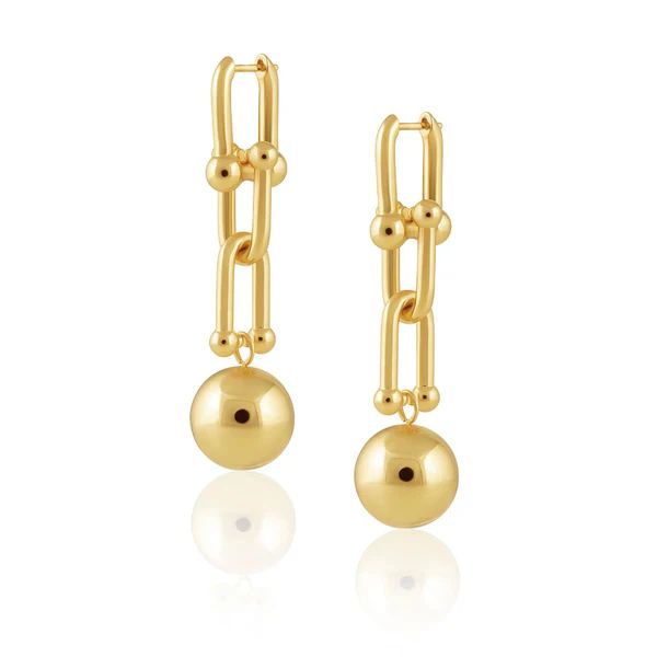Lydia Beaded Link Earrings | Sahira Jewelry Design
