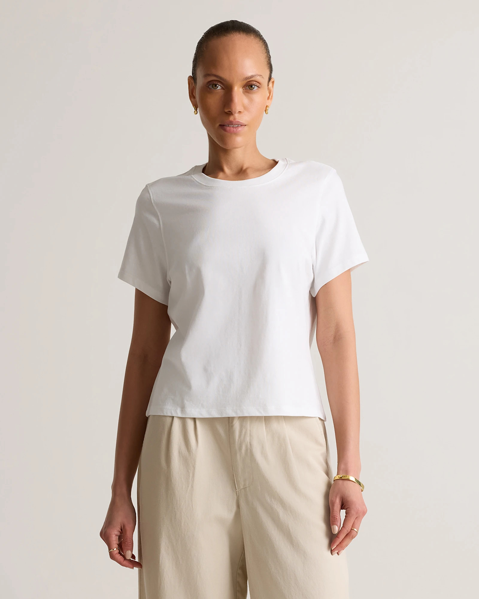 Women's 100% Organic Cotton Boxy Crewneck Tee | Quince