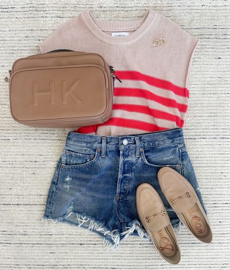 Sweater top paired with denim jean shorts and loafers for a chic look! I love this for summer outfits because it’s light and easy to throw on! 

#LTKStyleTip #LTKSeasonal
