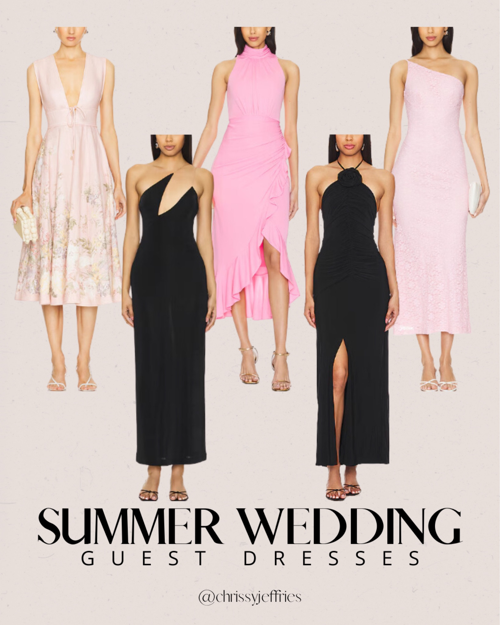 Embrace the summer wedding season with these graceful and chic guest dresses! Whether you’re drawn to the timeless elegance of black or the soft charm of pink hues, these dresses offer the perfect mix of style and sophistication. From one-shoulder silhouettes to floral prints and ruffled designs, find your perfect look to celebrate love in style. 

#WeddingGuestFashion #SummerStyle #ElegantDresses #ChicLooks #WeddingSeason


#LTKsummer #LTKwedding