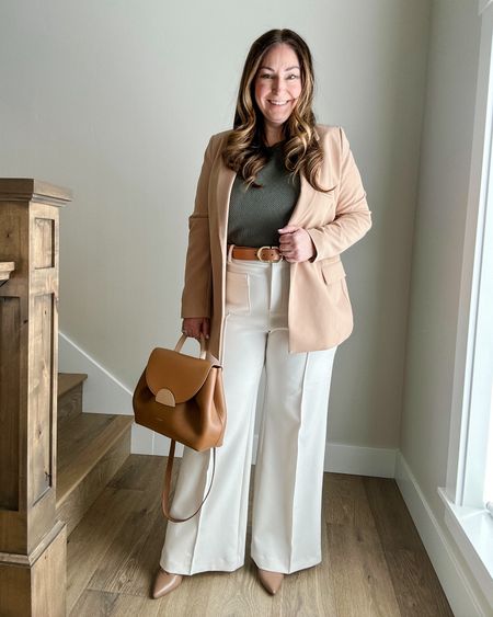 Spring Workwear 

Fit tips: pants size up if inbetween wearing 14R but have some room, blouse tts, L // blazer tts, L 

Spring fashion Workwear fashion Neutral purse Workwear styling Spring style white pants

#LTKworkwear #LTKSeasonal #LTKmidsize