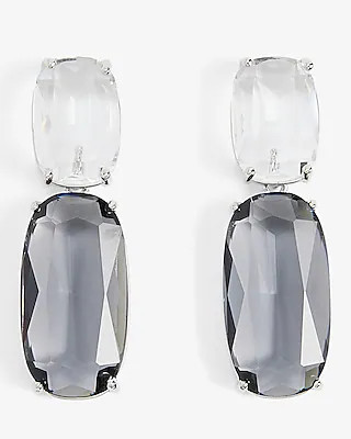 Oval Crystal Drop Earrings | Express