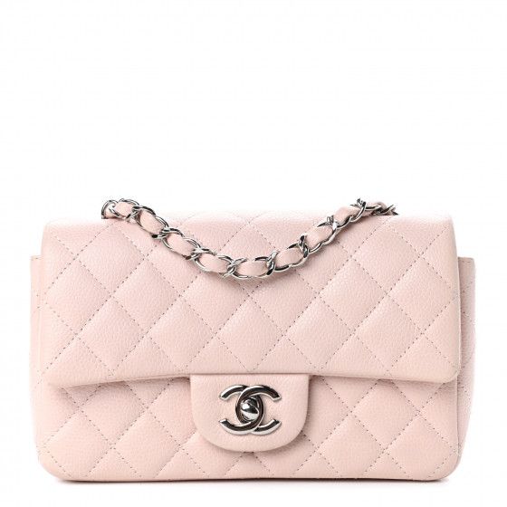 CHANEL Caviar Quilted Mini Rectangular Flap Light Pink | Fashionphile