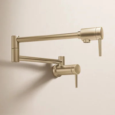Contemporary Pot Filler Faucet, Wall Mount Pot Filler Kitchen Faucet | Wayfair North America