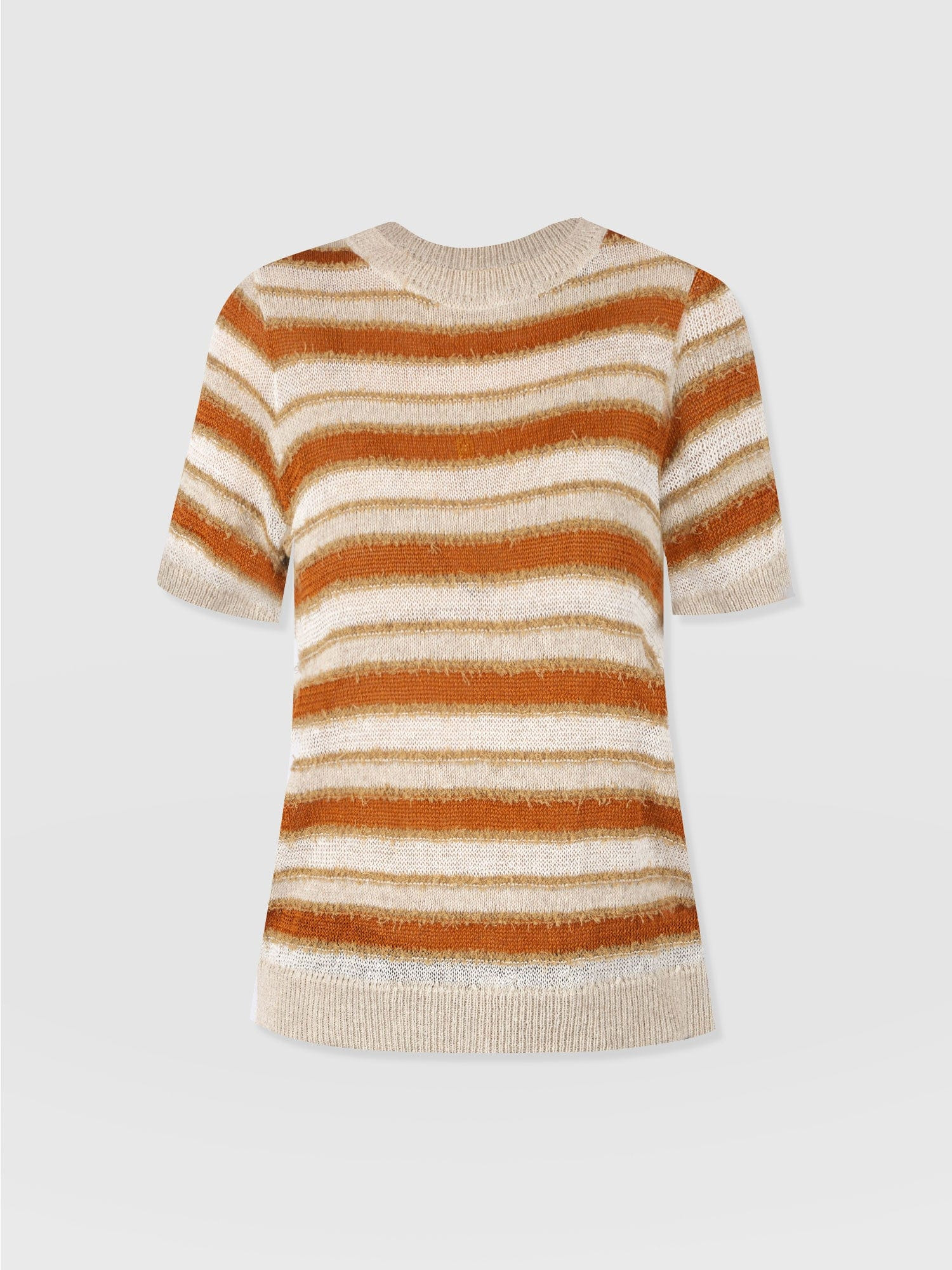 Fearne Knit Tee - Rust Stripe | Saint + Sofia