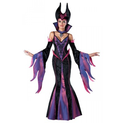 Maleficent Costume Adult Sorceress Halloween Fancy Dress | eBay US