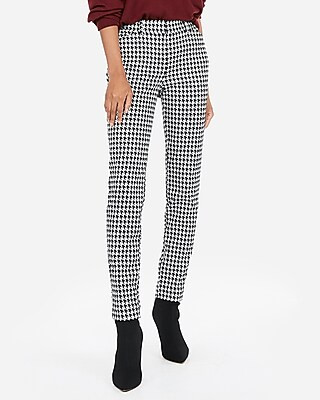 Mid Rise Houndstooth Skinny Pant | Express