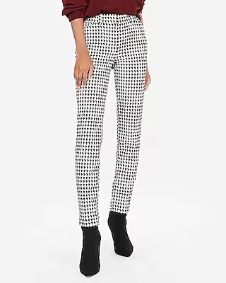 Mid Rise Houndstooth Skinny Pant | Express