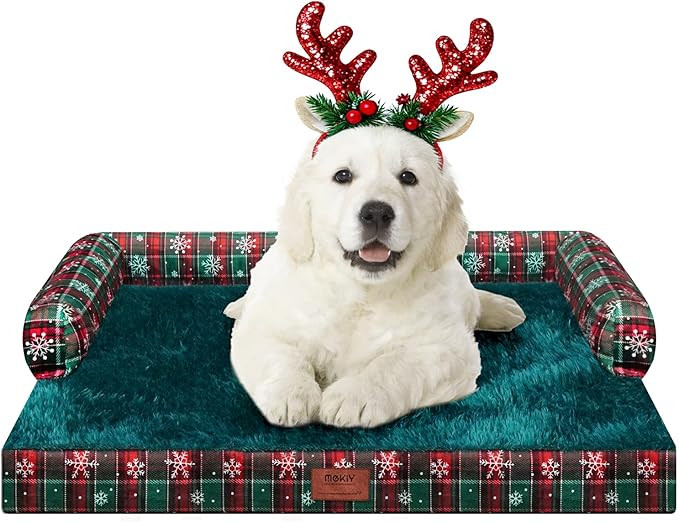 Christmas Dog Bed Large Sized Dogs-Orthopedic Waterproof Dog Beds,Comfort Pets Couch Sofa with Wa... | Amazon (US)