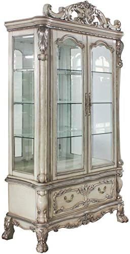 Acme Furniture Dresden Curio Cabinet, Vintage Bone White | Amazon (US)