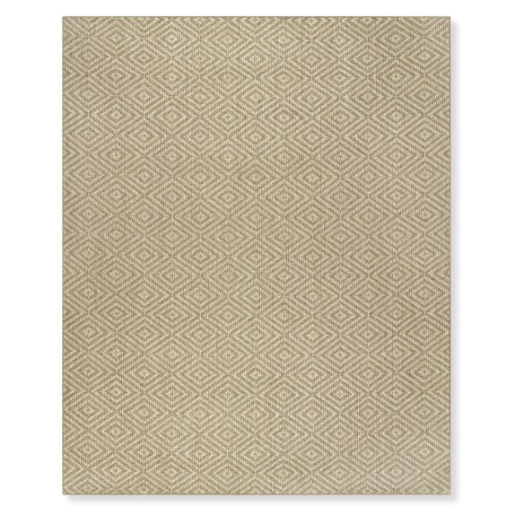Customizable Diamante Sisal Rug, Platinum | Williams-Sonoma