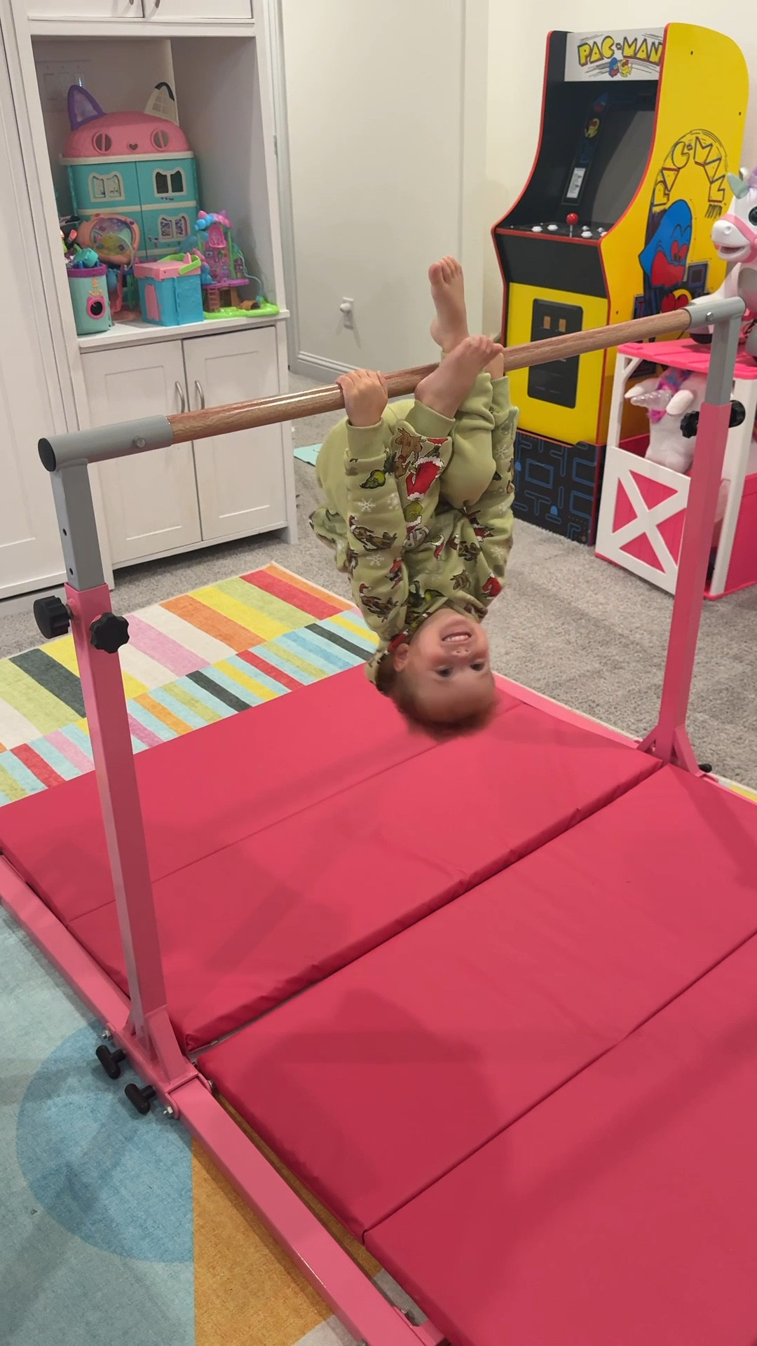 Bowen wanted to show me his new trick. He loves playing on the gymnastics bar. It was a gift from Santa and it gets used almost everyday  

#LTKKids #LTKHome #LTKGiftGuide