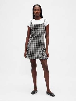Square-Neck Pleated Mini Dress | Gap (US)