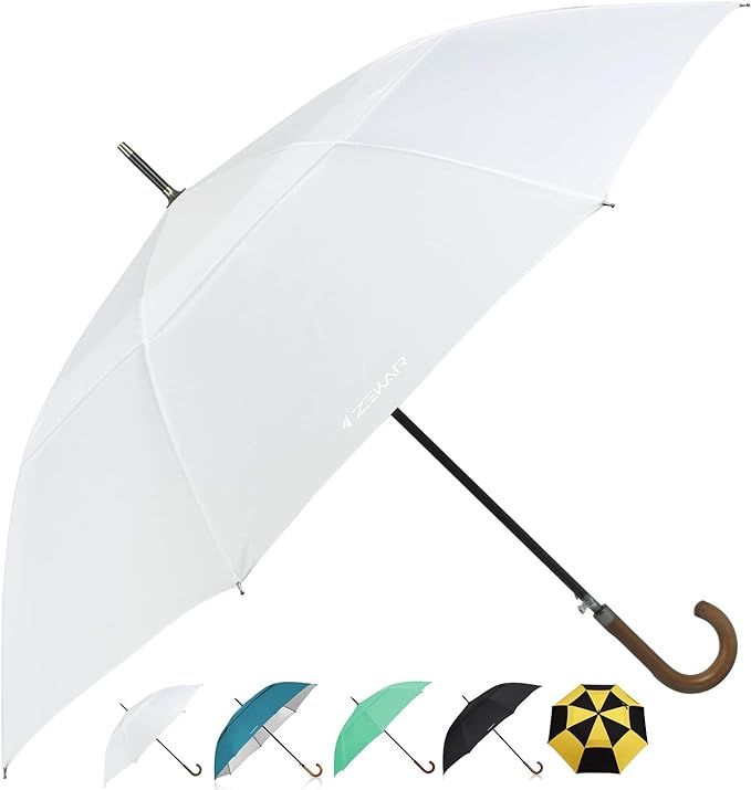 Wooden J-Handle Umbrella, 60 inch, Classic Versions, Large Windproof Stick Umbrella, can Used in ... | Amazon (US)