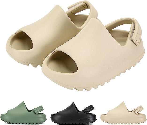 Toddler Little Kids Slides Sandals, Kid Summer Slip-On Sandals,Shower Beach poolside Anti-slip Sl... | Amazon (US)