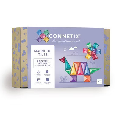 CONNETIX Magnetic Tiles Pastel Mini Pack Building Blocks 32pc | Target
