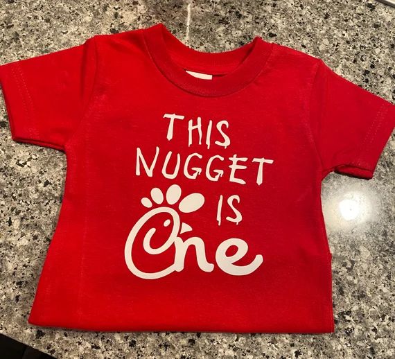 Unisex Infant Toddler Chick Fil A Inspired Themed Party This Nugget Is Birthday Shirt Hat | Etsy (US)