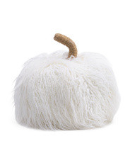 Shaggy Faux Fur Pumpkin | TJ Maxx