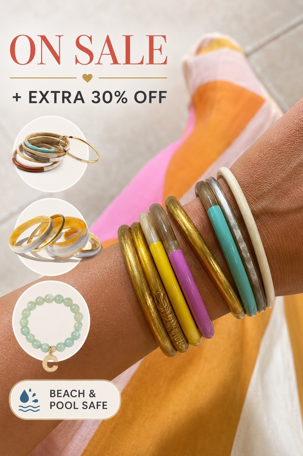 My go to summer braceelts are on 
Sale + extra 30% off! Beach and pool safe I seriously wear these all summer on #sunshinetienda #jewelry

#LTKootd #LTKmomlife #LTKSaleAlert