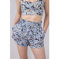 Local Girl High Waisted Volley Shorts for Women in Dark Grey Camo | Glik's