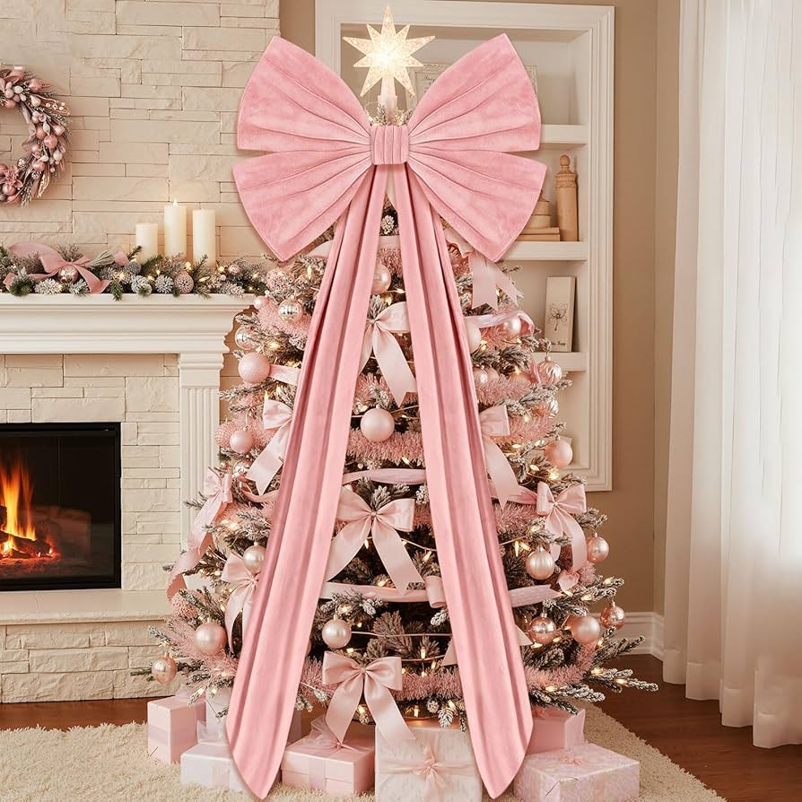 Giant Bow Decorations 40 x 80 Inch Big Bows with Long Streamers Extra Large Tie Velvet Decoration... | Amazon (US)