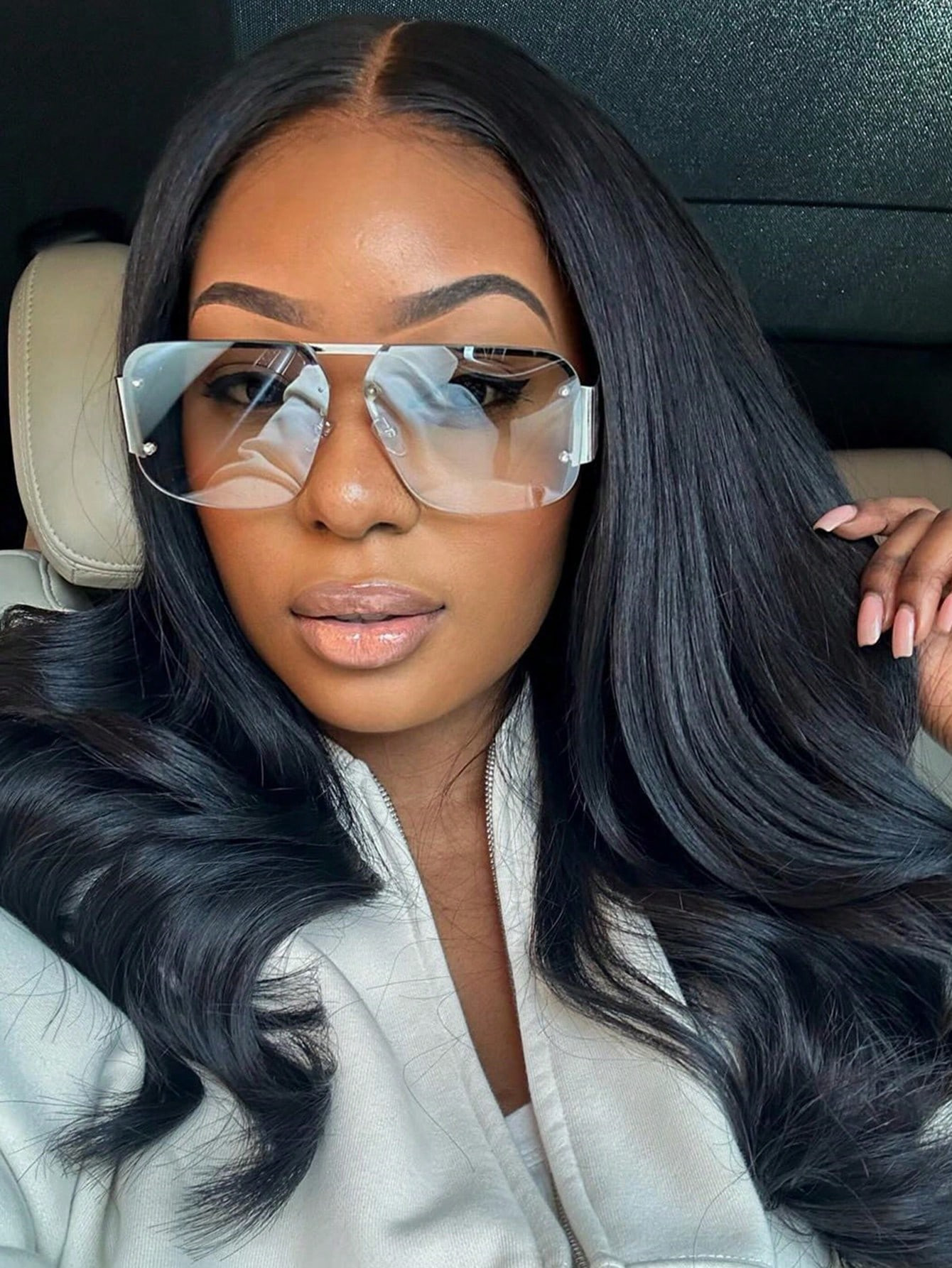 1pc Fashionable Retro Half Frame Versatile Casual Fashion Glasses, Suitable For Outdoor Play/Vaca... | SHEIN