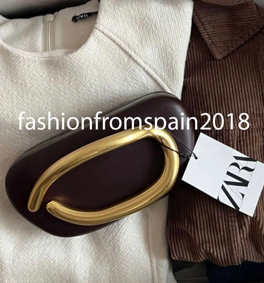 ZARA NEW WOMAN MINAUDIÈRE WITH GOLDEN FASTENING BAG BURGUNDY 6295/410  | eBay | eBay US